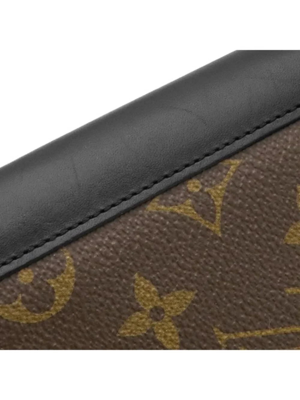 Louis Vuitton Wallet Portefeuille Brazza Monogram Macassar Silver Brown Black